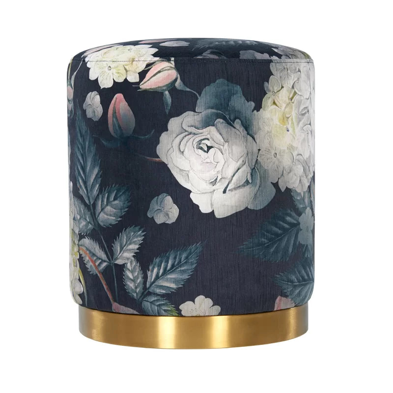Kazoo Gold Base Upholstered Ottoman