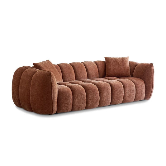 Luxe Cloud Modular Sofa – Rust Brown