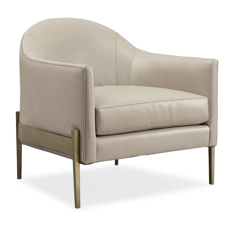 Modern Remix Leather Barrel Chair