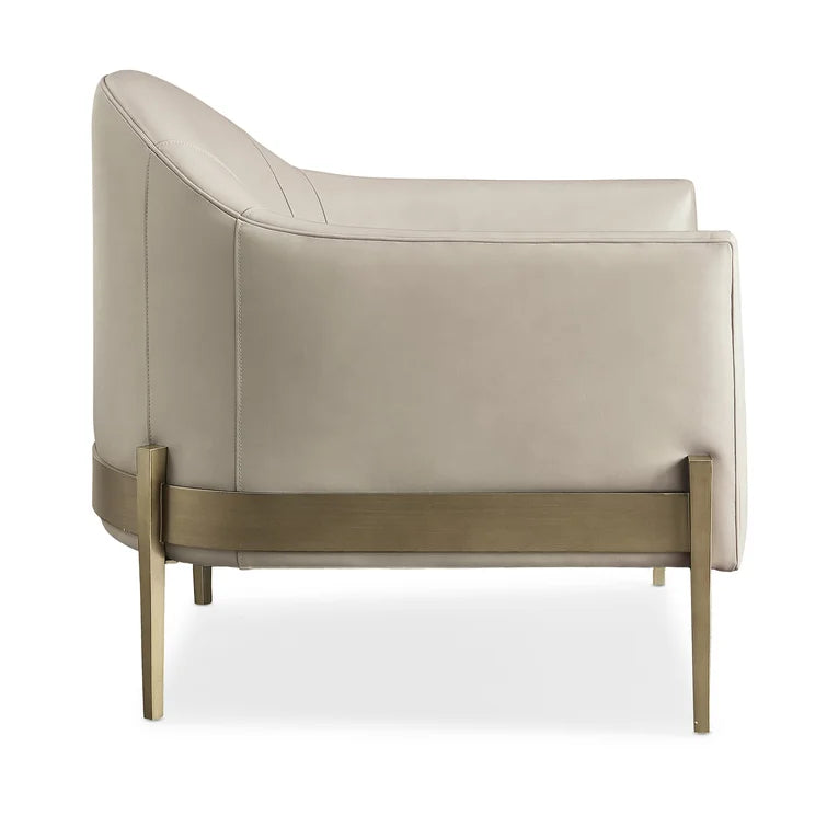 Modern Remix Leather Barrel Chair