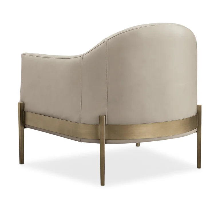 Modern Remix Leather Barrel Chair