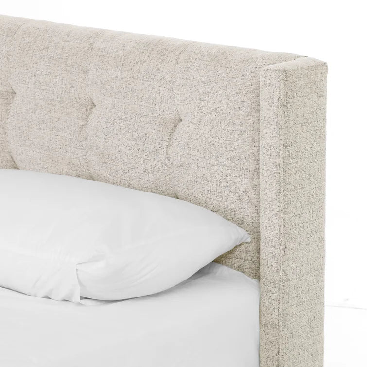 Fabric-Lined Upholstered Bed