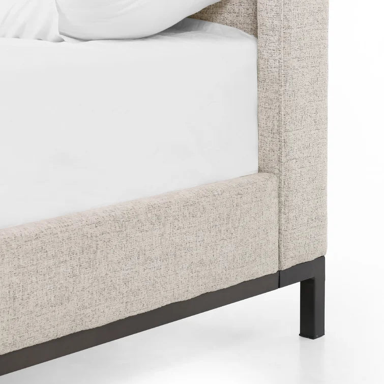 Fabric-Lined Upholstered Bed